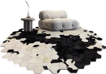 تصویر مرکز خرید فرش پوست گاوی patchwork cowhide rug