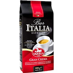 تصویر قهوه ایتالیا گرن کرما ساکوئلا قرمز یک کیلویی ا Gran creama Italy coffee bean 