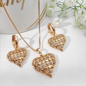 تصویر نیم ست قلبی نگین دار ژوپینگ کد 1002 