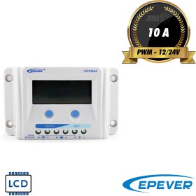 تصویر شارژکنترلر 10 آمپر 12/24 ولت PWM برند EPEVER مدل VS1024A 10A 12/24V PWM EPEVER VS1024A Solar charge-controller