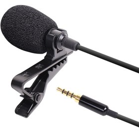 تصویر میکروفون یقه ای باسیم 3.5 میلی متری ایکس او مدل MKF01 طول 2 متر XO MKF01 Lavalier Microphone 3.5mm 2M