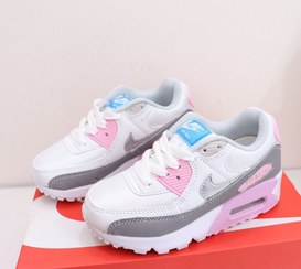 تصویر کتونی بچه گانه نایک ایرمکس ۹۰ سفید صورتی Nike Air Max 90 