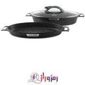 تصویر تابه ماهی دیواره بلند گرانیتی لایف اسمایل مدل FLCMFI42D LIFE SMILE FLCMFI42D FISH PAN