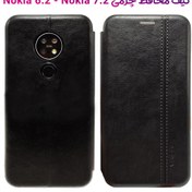 تصویر فلیپ کاور چرمی نوکیا 6،2 nokia 6.2 leather flip cover case