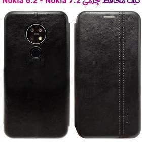 تصویر فلیپ کاور چرمی نوکیا 6،2 nokia 6.2 leather flip cover case