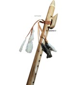 تصویر فلوت لاکوتا سرخ پوستی چوب گردو 