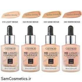 تصویر کرم پودر کاتریس سری HD مدل Liquid Coverage شماره 030 Catrice HD Liquid Coverage Foundation ۳۰