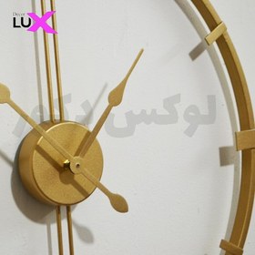 تصویر ساعت فلزی دیواری شماته دار قطر۶۰ - طلایی LITON metal wall clock