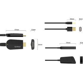 تصویر دانگل بی سیم HDMI اوریکو مدل PE-PW1 ORICO PE-PW1 HDMI TO Wireless Display Adapter