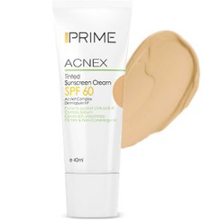 تصویر کرم ضد آفتاب رنگی پریم SPF60 حجم ۴۰ میلی لیتر بژ روشن 