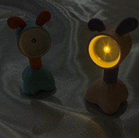 تصویر چراغ مطالعه مینی و فانتزی سگ - آبی و نارنجی 
