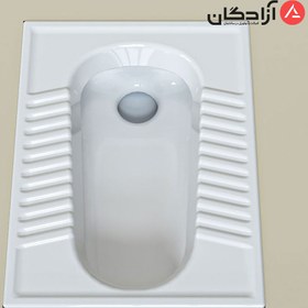 تصویر توالت ایرانی آزالیا چینی کرد CHINI-KORD-AZALIA-GROUND-TOILET