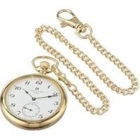 تصویر ساعت جیبی مردانه Charles-Hubert مدل 3756-GA Charles-Hubert, Paris Gold-Plated Open Face Mechanical Pocket Watch