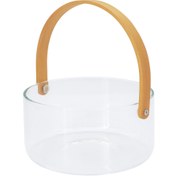 تصویر ظرف میوه بلور دسته بامبو والرین (Valerian) مدل 19914 