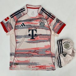 تصویر کیت دوم بایرن مونیخ ۲۰۲۶ سفید ورژن هواداری 