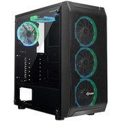 تصویر کیس کامپیوتر فاطر FG-720B RGB Mid Tower مشکی Fater FG-720B RGB Mid Tower Black Computer Case