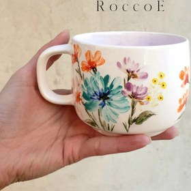 تصویر ماگ طرح گلستون Folwer mug design