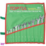 تصویر ست آچار یکسر تخت و یکسر رینگی تاپ تول مدل GAAA1213 ۱۲ عددی 