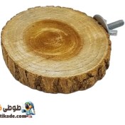 تصویر نشیمنگاه چوبی گرد طبیعی عروس هلندی 