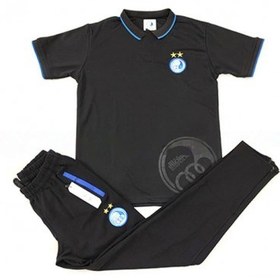 تصویر پولوشرت و شلوار هواداری استقلال Esteghlal poloshirt Black With Pants 