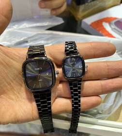 تصویر ست کاسیو زنانه و مردانه، ساعت زنانه و مردانه Casio اولدمانی - طلایی صفحه سفید Casio