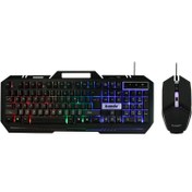 تصویر کیبورد و ماوس گیمینگ باندا مدل KM-77 BANDA KM-77 Gaming Keyboard and Mouse