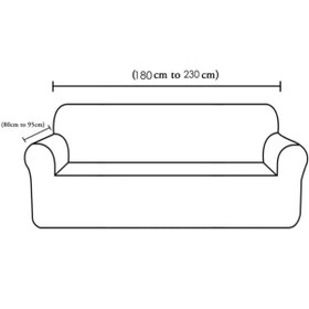 تصویر uzhanem روکش مبل سه نفره لایکرا استرچ الاستیک قابل شستشو با طرح مربع شکل 