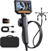 تصویر دوربین بازرسی بروسکوپی چرخشی ۳۶۰ درجه QIMIC با کیفیت 1080P QIMIC 1080P 360° Articulating Borescope Inspection Camera