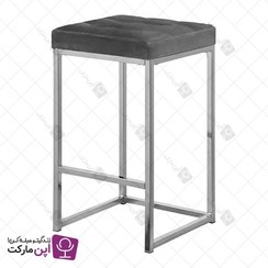 تصویر صندلی اپن فلزی لیدن بدون پشتی کروم 