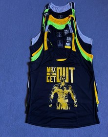 تصویر رکابی آرنولدی - xl / مشکی چاپ طوسی 