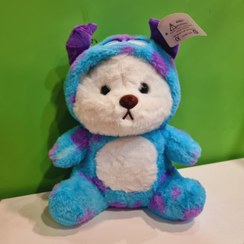 تصویر عروسک خرس لباس کلاه سالیوان 25 سانتی 