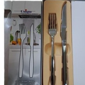 تصویر کارد و چنگال استیل یونیک آلمانی اصل مدل دونا 