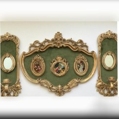 تصویر تابلو دیواری کلاسیک سایز بزرگ با شمعدان لوکس 