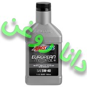 تصویر روغن موتور (1 لیتری) فول سنتتیک بنزینی اَمزویل AMSOIL مدل European Car Formula گرید 5W40 با سطح کیفیAPI SN (های سَپس) استاندارد ACEA A3B4 اروپا مناسب خودرو هیوندا و تویوتا ام جی 6 بهمراه آزمایش میدانی و آزمایشگاهی AMSOIL 5W-40 FS 100% Synthetic European Motor Oil (HIGH SAPS)