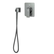 تصویر ملزومات شیر توکار توالت دامون فلت کروم مات کسری 