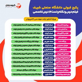 تصویر پکیج قبولی کنکور ارشد کامپیوتر دانشگاه صنعتی شریف (12 درس + 12 نکته و تست) 