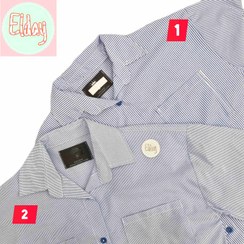 تصویر شومیز مانتویی زنانه راه راه مدل 60107 