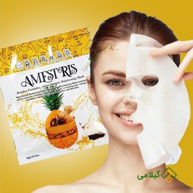 تصویر ماسک صورت ورقه ای عصاره آناناس آمستریس ( Amestris Yellow Mask ) 