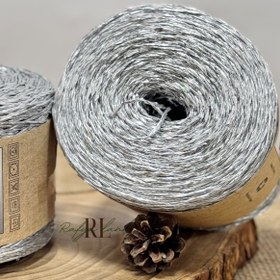 تصویر رافیا براق نقره ای 