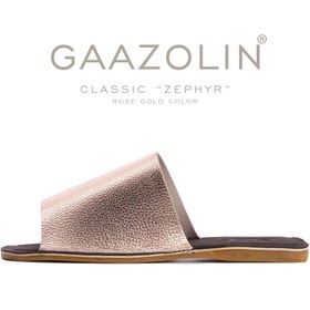 تصویر صندل زفیر کلاسیک گازولین رزگلد – GAAZOLIN Classic Zephyr Sandals Rose Gold Deep Brown 