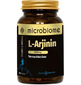 تصویر قرص آرژینین ۱۰۰۰ میل گرم Microbiome - بسته ۶۰ عددی 