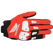 تصویر دستکش موتورسیکلت مردانه و زنانه محافظ موتور سیکلت هوندا SP X 3 قرمز سفید مشکی Alpinestars 