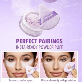 تصویر پودر فیکس دو طبقه بنفش شیگلم وزن ۲.۷ گرم 