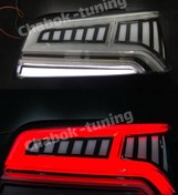 تصویر چراغ عقب پژوپرشیا طرح آئودی سفید برجسته 