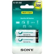 تصویر باتری نیم‌ قلمی قابل‌ شارژ سونی مدل NH-AAA-B2GN بسته‌ 2 عددی Sony NH-AAA-B2GN Rechargeable AAA Battery - Pack of 2