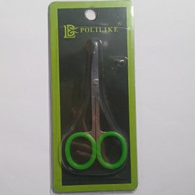 تصویر قیچی ابرو دسته سبز Eyebrow scissors with pink steel handle