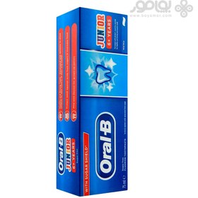 تصویر خمیر دندان کودک اورال بی مدل Junior +6 Years حجم 75 میلی لیتر Oral-B Toothpaste Junior Plus6 Years 75ml