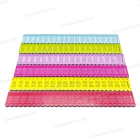 تصویر خط کش چوبی 30 سانتی متری جدول ضرب 