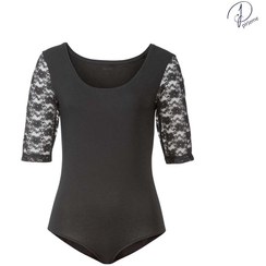 تصویر بادی زنانه اسمارا | آستین گیپوری | مشکی 