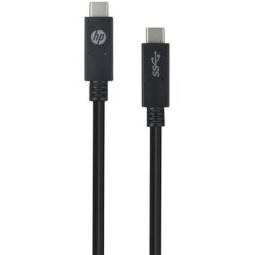 تصویر کابل USB-C به USB-C اچ پی مدل HP BLK 2UX17AA طول 1 متر HP BLK 2UX17AA USB Type C to USB Type C 1m Cable - Black